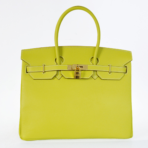 H35PSLYG Hermes Birkin 35CM Palm strisce in pelle giallo limone